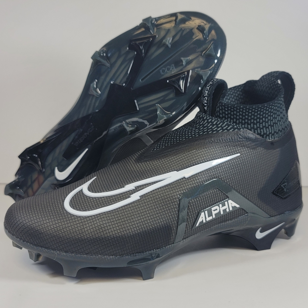 Nike Alpha Menace Elite 3 Black Football Cleats CT6648-010 MEN'S SIZE New